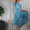 Kleid Kotor/godet sleeves/blue